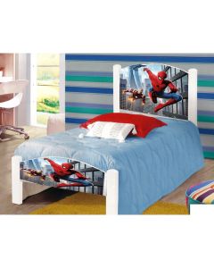 Cama Solteiro Infantil Spider Adesivada com Colchão 