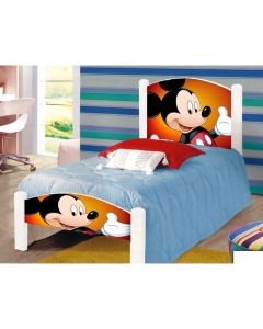 Cama Solteiro Infantil Mouse Adesivada com Colchão 