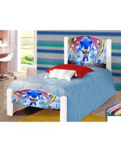 Cama Solteiro Infantil Game Adesivada com Colchão 
