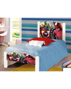 Cama Infantil Solteiro Adesivada Vingadores