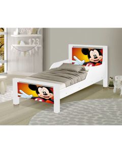 Mini Cama Infantil Mouse Adesivada com Colchão