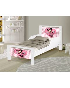Mini Cama Infantil Minie Adesivada com Colchão