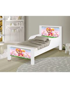 Mini Cama Infantil Cachorrinha Adesivada com Colchão